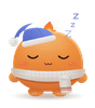 Toasty asleep in a nightcap