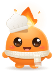 Toasty con un cappello da chef