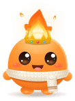 Toasty con una corona dorata