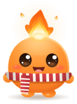 Toasty con una sciarpa a righe